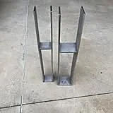 Stainless steel post supports ready for install